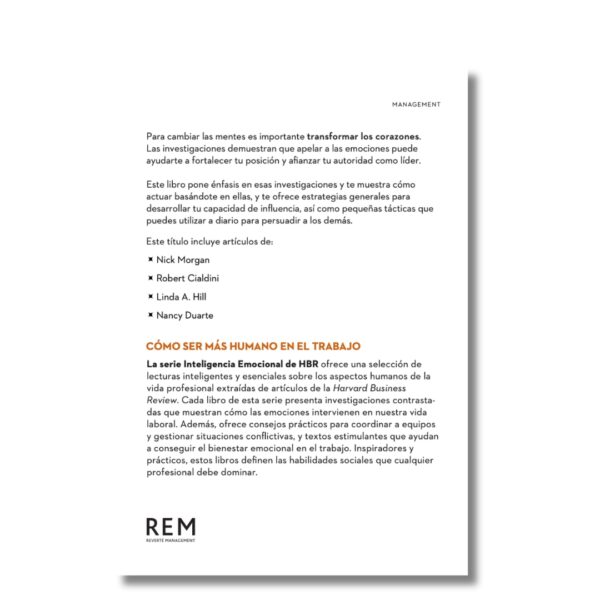 Influencia y persuasión; Harvard Business Review. Libros crecimiento personal, libros desarrollo personal, libros inteligencia emocional, libros bienestar, libros desarrollo profesional, libros liderazgo, libros motivación, libros motivadores, libros productividad, libros gestión habilidades, descubre tus fortalezas, inteligencia emocional