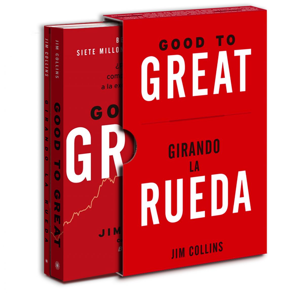 Estuche Good to great y Girando la rueda; Jim Collins. Libros crecimiento personal, libros desarrollo personal, libros inteligencia emocional, libros bienestar, desarrollo profesional, libros liderazgo, libros motivación, libros motivadores, libros productividad, libros gestión habilidades, descubre tus fortalezas