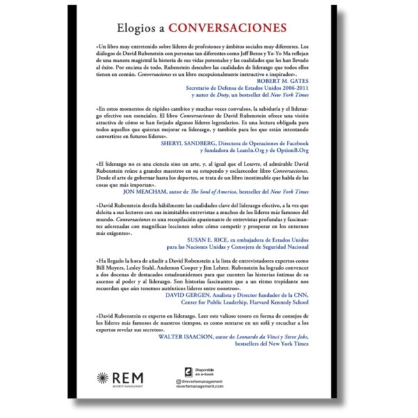 Conversaciones; David M. Rubenstein. Libros crecimiento personal, libros desarrollo personal, libros inteligencia emocional, libros bienestar, libros desarrollo profesional, libros liderazgo, libros motivación, libros motivadores, libros productividad, libros gestión habilidades, descubre tus fortalezas, inteligencia emocional