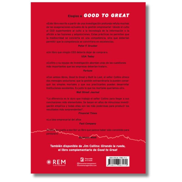 Good to Great; Jim Collins. Libros crecimiento personal, libros desarrollo personal, libros inteligencia emocional, libros bienestar, libros desarrollo profesional, libros liderazgo, libros motivación, libros motivadores, libros productividad, libros gestión habilidades, descubre tus fortalezas, inteligencia emocional