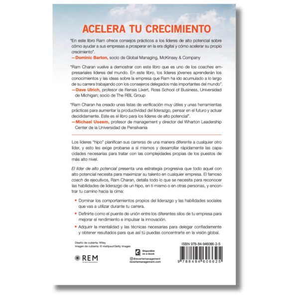 El líder de alto potencial; Ram Charan. Libros crecimiento personal, libros desarrollo personal, libros inteligencia emocional, libros bienestar, libros desarrollo profesional, libros liderazgo, libros motivación, libros motivadores, libros productividad, libros gestión habilidades, descubre tus fortalezas, inteligencia emocional