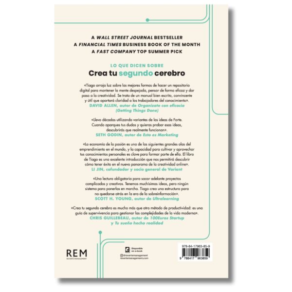 Crea tu segundo cerebro; Tiago Forte. Libros crecimiento personal, libros desarrollo personal, libros inteligencia emocional, libros bienestar, desarrollo profesional, libros liderazgo, libros motivación, libros motivadores, libros productividad, libros gestión habilidades, descubre tus fortalezas.