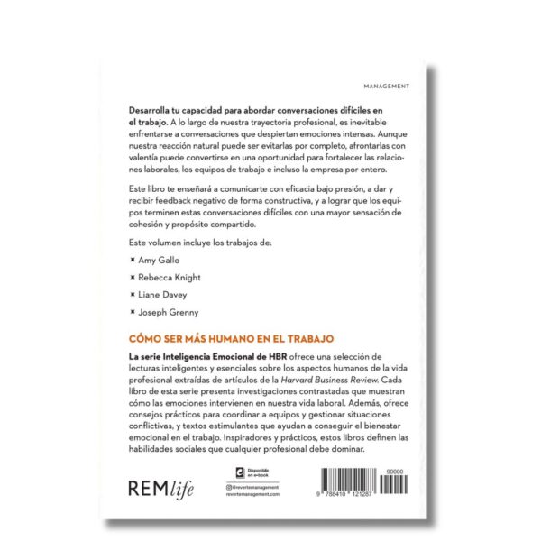 Conversaciones difíciles. Serie Inteligencia Emocional de HBR. Libros crecimiento personal, libros desarrollo personal, libros inteligencia emocional, libros bienestar, libros desarrollo profesional, libros liderazgo, libros motivación, libros motivadores, libros productividad, libros gestión habilidades, descubre tus fortalezas, inteligencia emocional